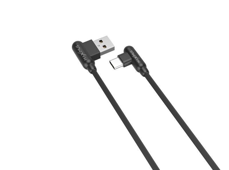 CABLE MX CORNER FAST CHARGE Type-C 2.4A/1M/BLACK ANGULAR - imagine 2