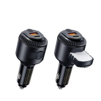 REMAX CAR CHARGER YATOY SERIES WITH SCENT 60W PD QC RCC353 1xUSB + 1XuSB-C BLACK