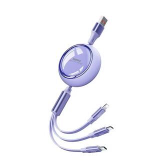 CABLE REMAX LINON SERIES 66W 3IN1 USB-C/MICRO/LIGHTNING RC-C029 PURPLE