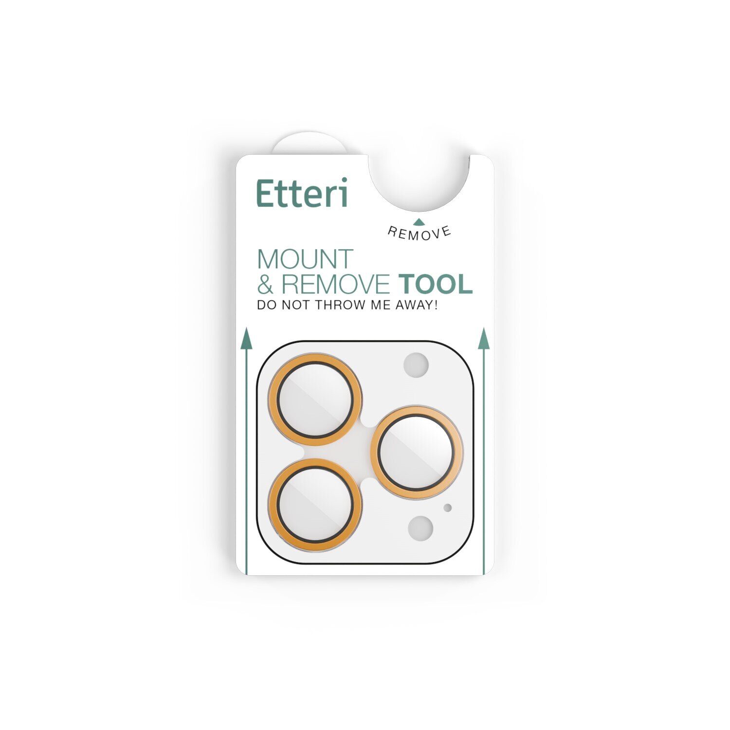 Etteri camera lens protector for iPhone 17 Pro / 17 Pro Max orange - imagine 5