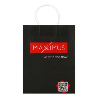 PAPER BAG MAXXIMUS BLACK 21x11x27CM