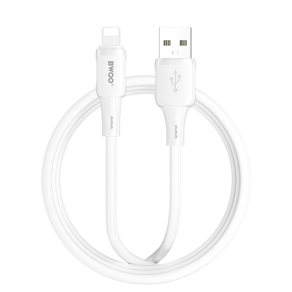 BWOO 3A silicone cable X329L usb - lightning 3A 1m white