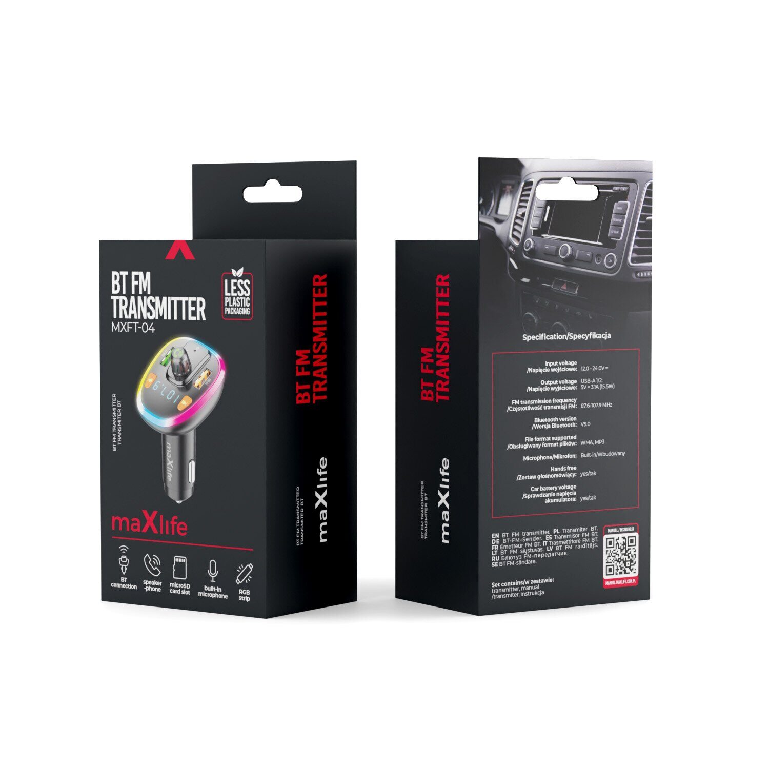 Maxlife FM transmitter BT MXFT-04 black - imagine 4