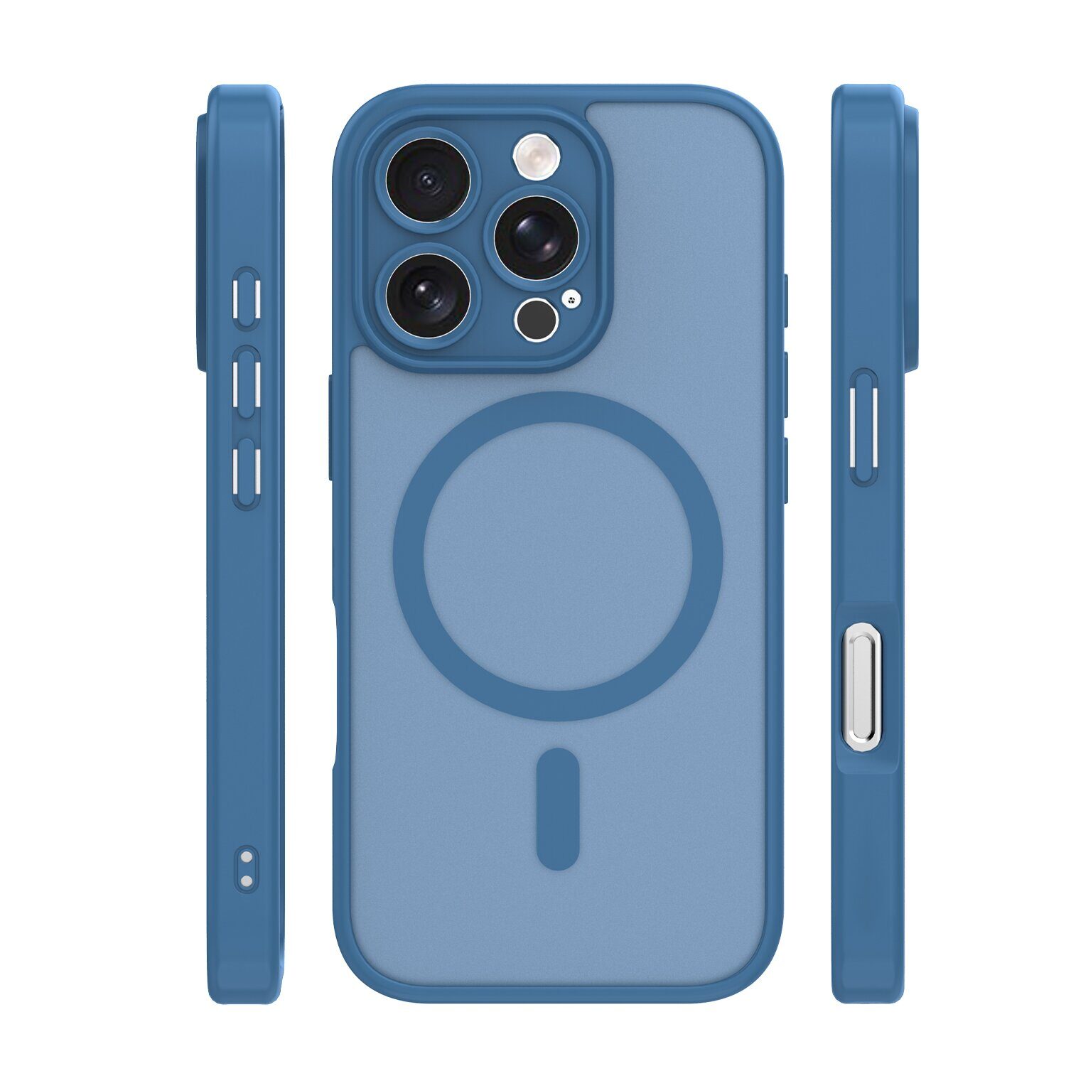 Mag Matt case for iPhone 16 Pro 6,3" dark blue camera protection - imagine 3