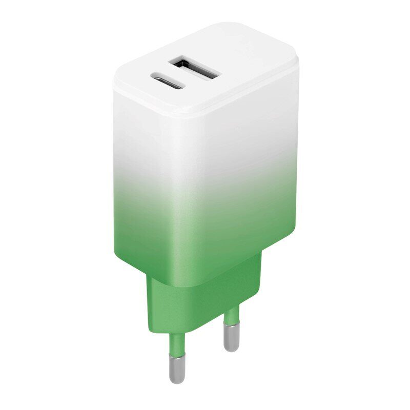 Setty charger 2x USB 18W LSIG-AA-20 mint-white gradient - imagine 2