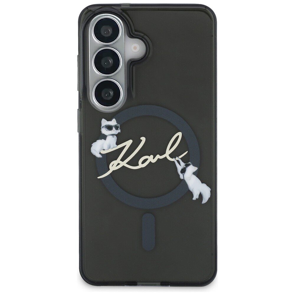Karl Lagerfeld case IML KC Script MagSafe for Samsung Galaxy S26 Plus black - imagine 3