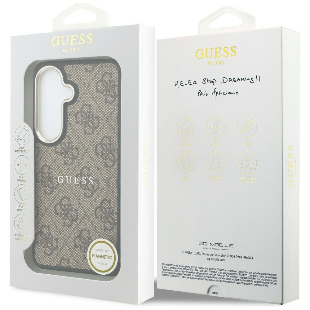 Guess case 4G Embossed Ring MagSafe for Samsung Galaxy S26 Plus brown - imagine 8