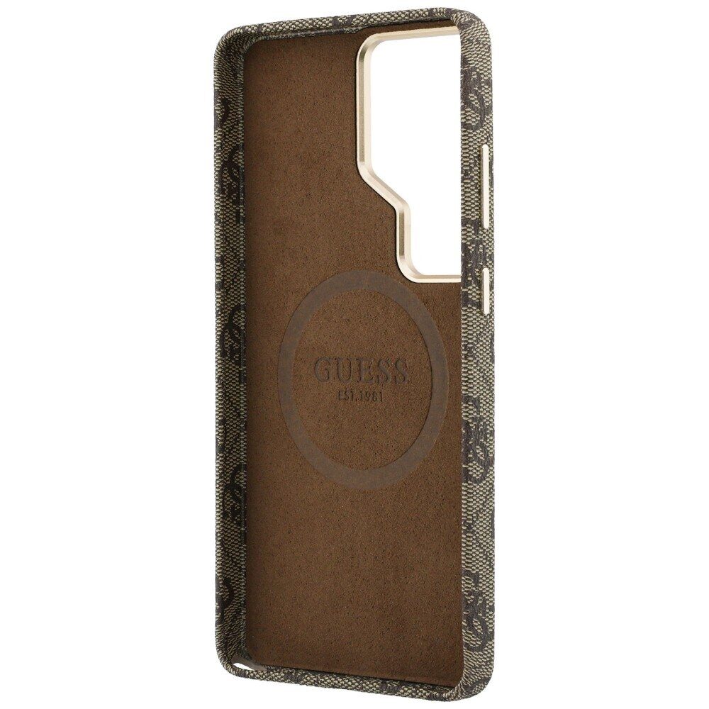 Guess case 4G Script MagSafe for Samsung Galaxy S26 Ultra brown - imagine 7