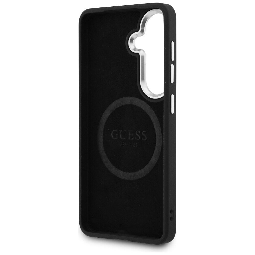 Guess case Fixed Glitter Triangle MagSafe for Samsung Galaxy S26 silver - imagine 7