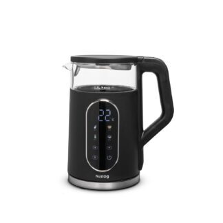 Huslog glass kettle wit touch panel black 1,7L 2200W