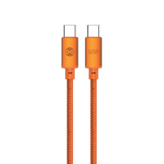 Forever Saffron cable USB-C - USB-C 1,0 m 60W orange