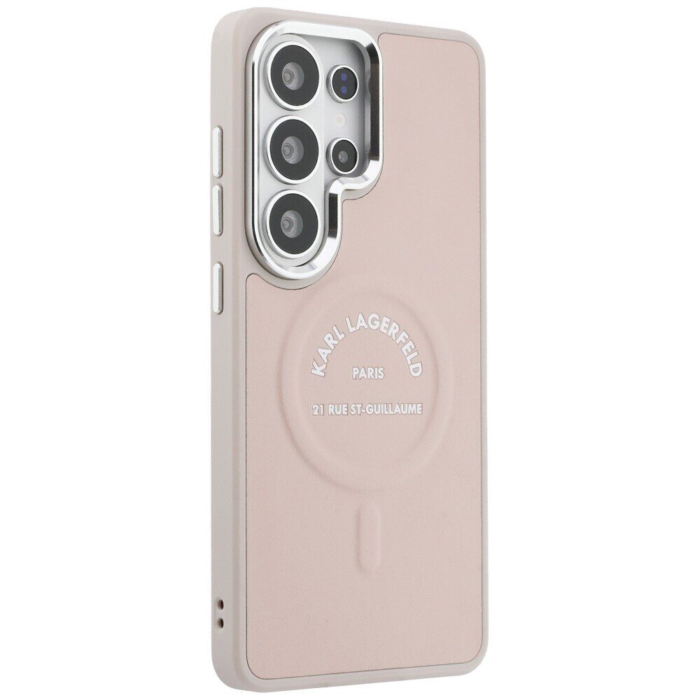 Karl Lagerfeld case Embossed Ring RSG Logo MagSafe for Samsung Galaxy S26 Ultra pink - imagine 4