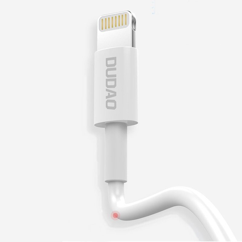Dudao cable USB / Lightning 3A 1m white (L1L white) - imagine 2