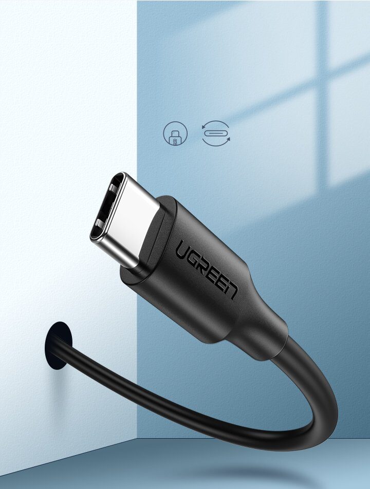 Ugreen US287 60116 USB-A / USB-C 2A cable 1m - black - imagine 4