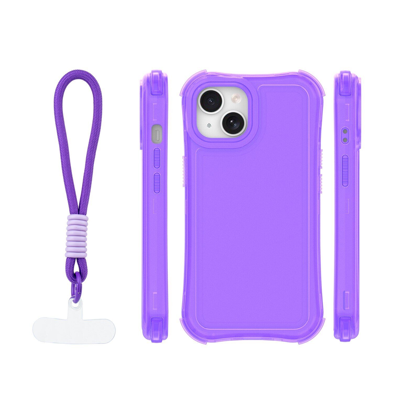 Safepop case with strap for iPhone 14 6,1" purple - imagine 2