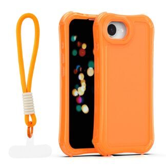 Safepop case with strap for iPhone 16e / 17e orange