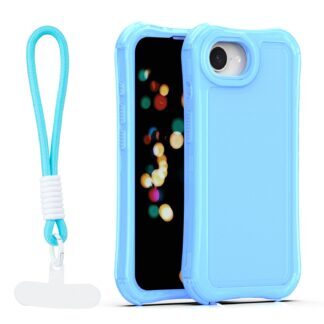 Safepop case with strap for iPhone 16e / 17e blue