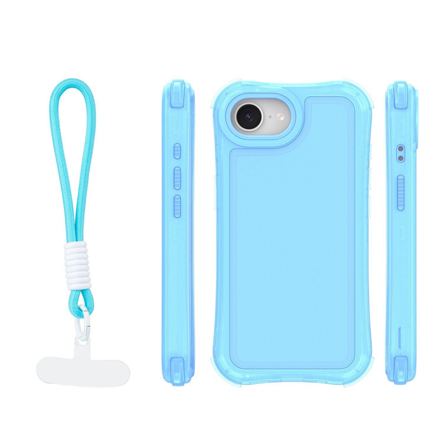 Safepop case with strap for iPhone 16e / 17e blue - imagine 2