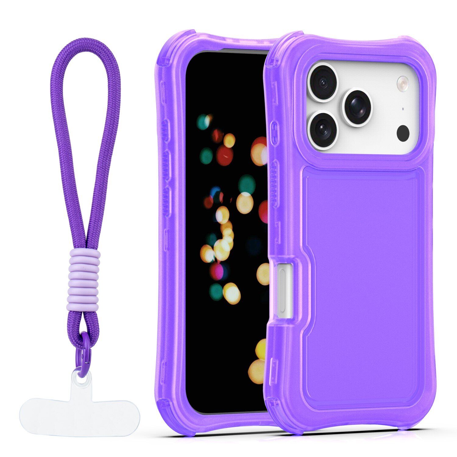Safepop case with strap for iPhone 17 Pro 6,3" purple