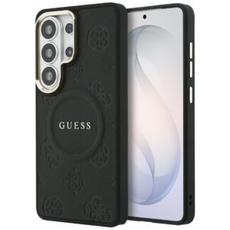 Guess case Saffiano Peony Embossed Ring MagSafe for Samsung Galaxy S26 Ultra black