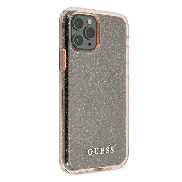 Guess GUHCN65PCGLPI iPhone 11 Pro Max pink/pink hard case Glitter - imagine 5