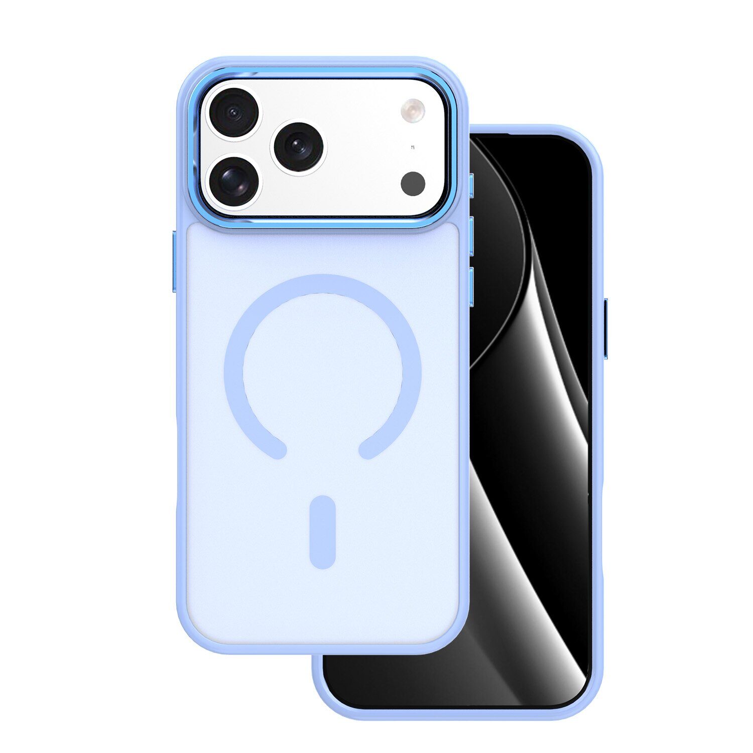 Frozen Mag case for iPhone 17 Pro 6,3" / 18 Pro 6,3" light blue open ring