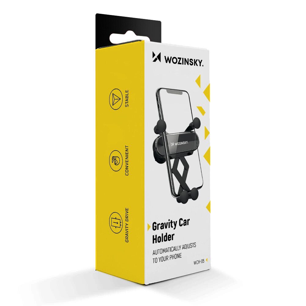 Wozinsky gravity car phone holder for air vent black (WCH-05) - imagine 10