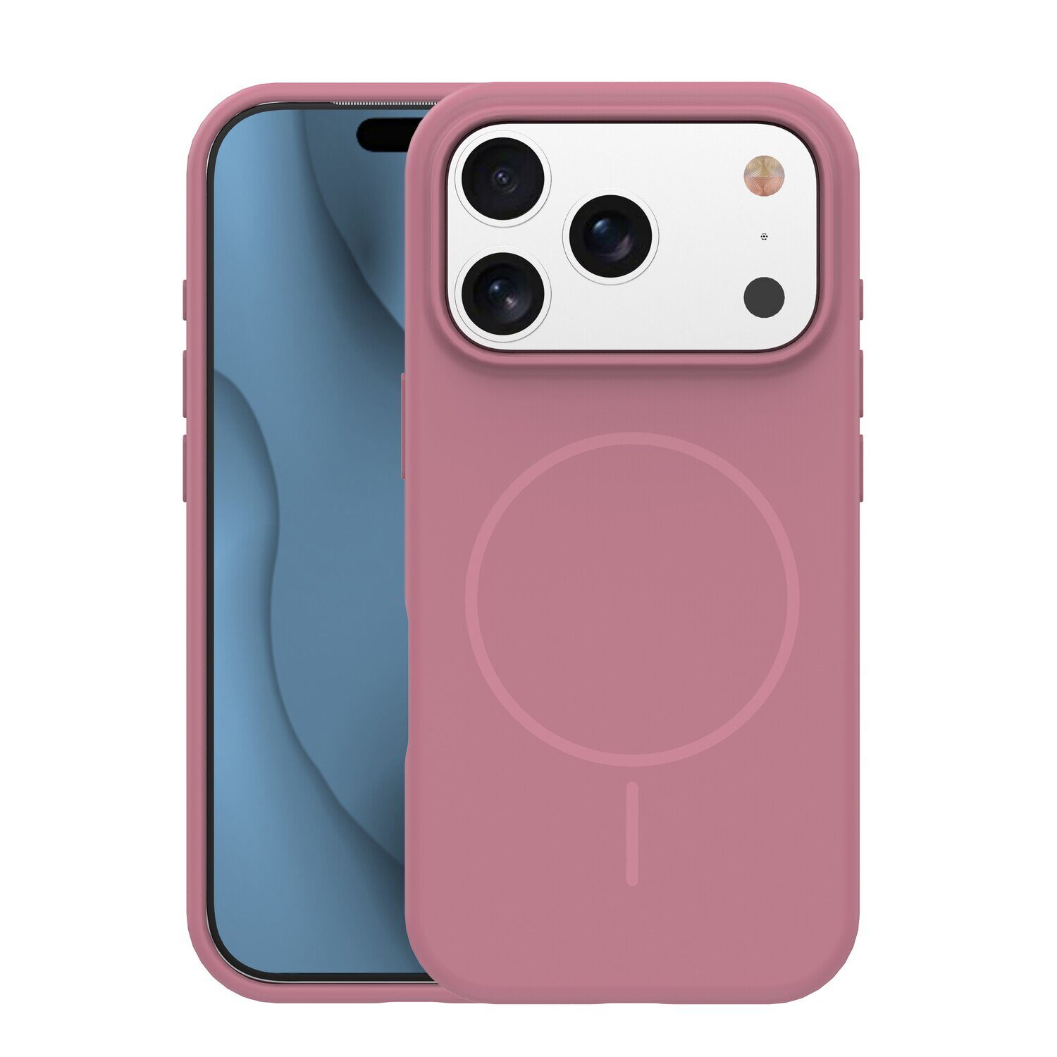 Silicone Thin Mag case for iPhone 16 6,1" rose