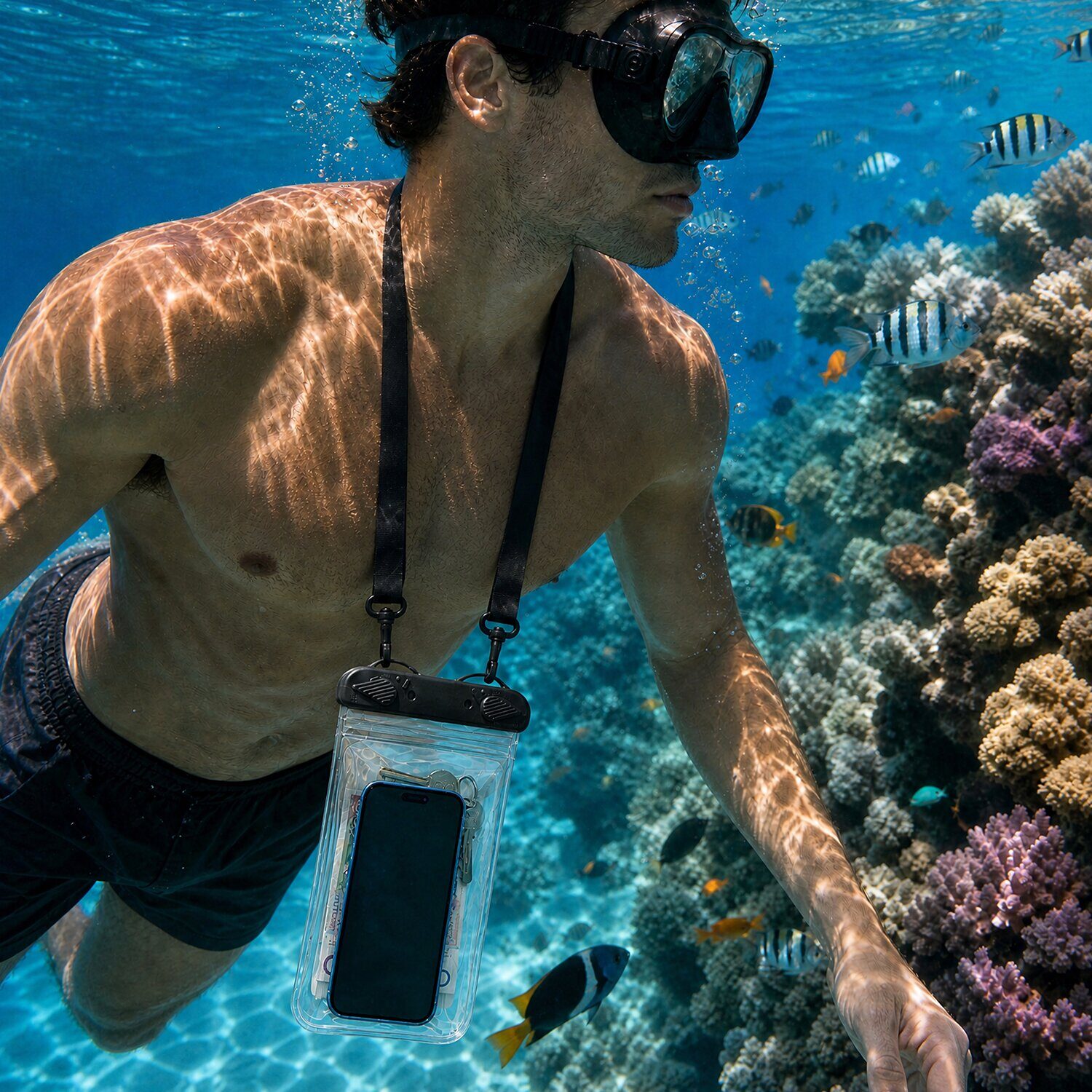 Waterproof case rainbow black - imagine 8