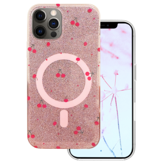 Cherry Mag case for iPhone 12 / 12 Pro 6,1" glitter