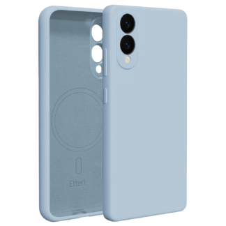 Etteri Silicone Mag case for Samsung Galaxy S25 Edge light blue