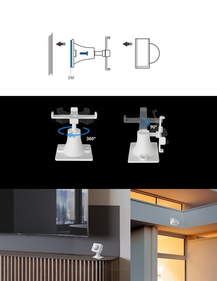 Sonoff stand self-adhesive holder for ZigBee motion sensor - imagine 4