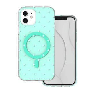 Bubble Dots Mag case for iPhone 12 / 12 Pro 6,1" green