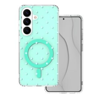 Bubble Dots Mag case for Samsung S26 green