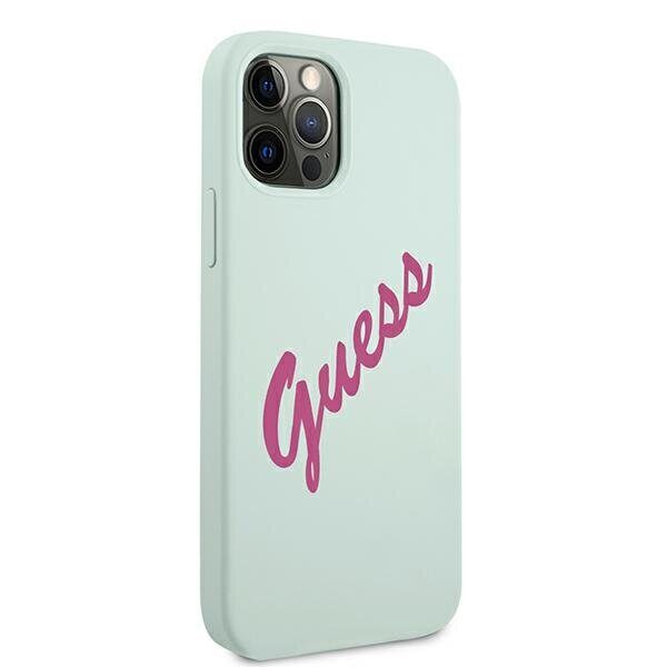 Guess GUHCP12MLSVSBF iPhone 12/12 Pro 6.1" blue fuchsia/blue fuschia hardcase Silicone Vintage - imagine 4