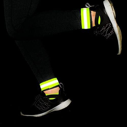 Reflective armband bicycle running Velcro 4cm yellow - imagine 6