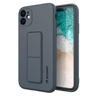 Wozinsky Kickstand Case silicone case with stand iPhone 11 Pro Max navy blue