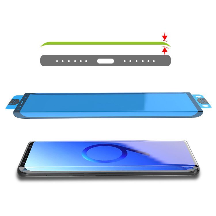 3D Edge Nano Flexi Glass Hybrid Full Screen Protector with frame for Xiaomi Mi 11 transparent - imagine 2