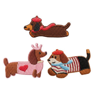Patch dachshund 3pcs set