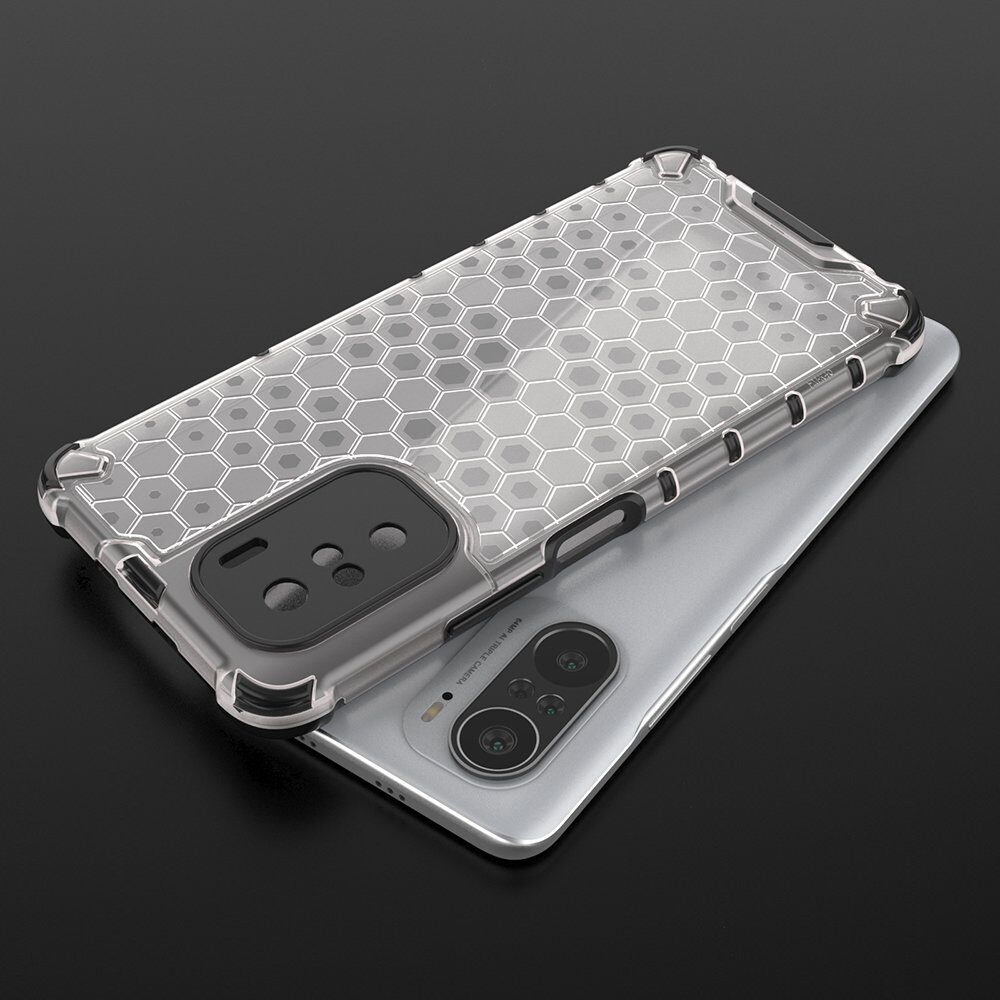 Honeycomb Case armor cover with TPU Bumper for Xiaomi Redmi K40 Pro+ / K40 Pro / K40 / Poco F3 blue - imagine 10