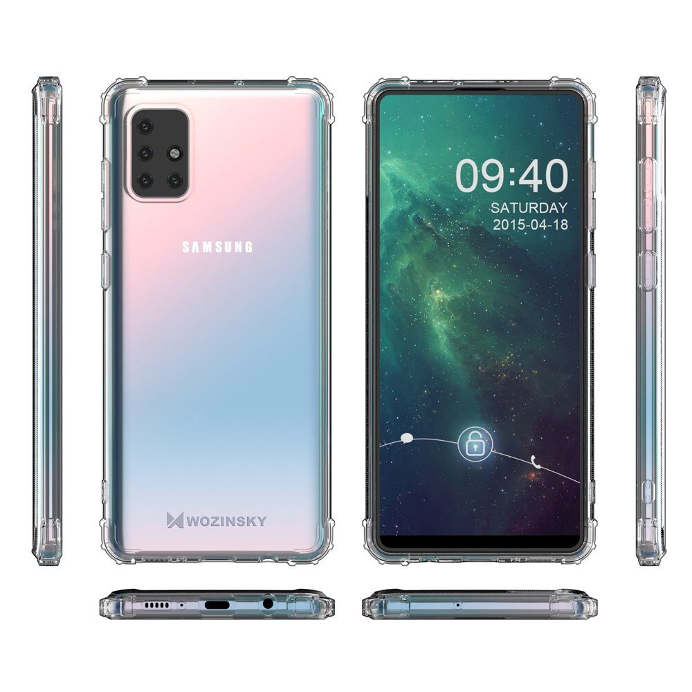 Wozinsky Anti Shock durable case with Military Grade Protection for Samsung Galaxy A72 4G transparent - imagine 9