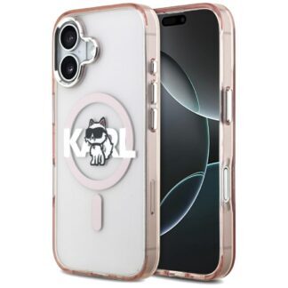 Karl Lagerfeld case for iPhone 17 6,1" IML Choupette Sketch Logo MagSafe pink