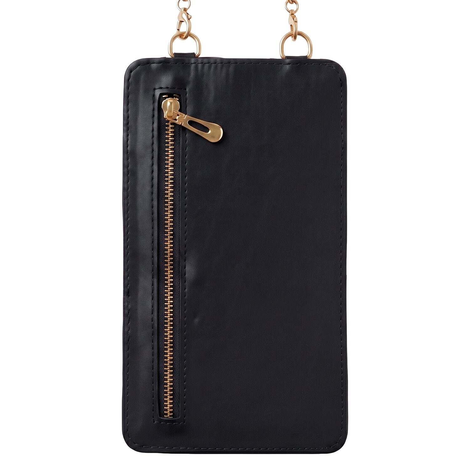 QUILTED PHONE BAG 19*10,5*2CM BLACK - imagine 4