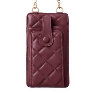 QUILTED PHONE BAG 19*10,5*2CM RED