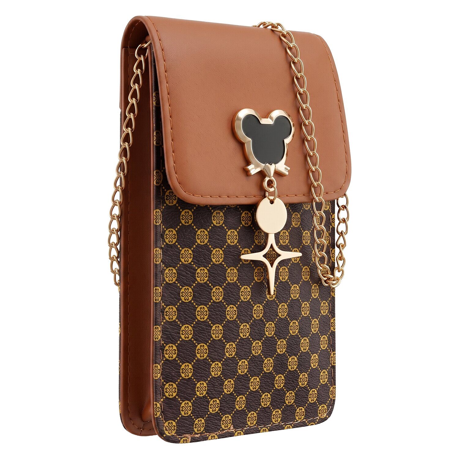 PHONE BAG MOUSE 19*12*2 CM BROWN - imagine 2