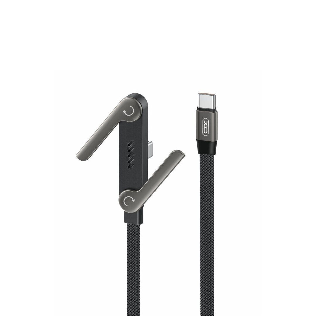 XO cable NB-Q311 PD USB-C - USB-C 1,5m 240W black flat with stand