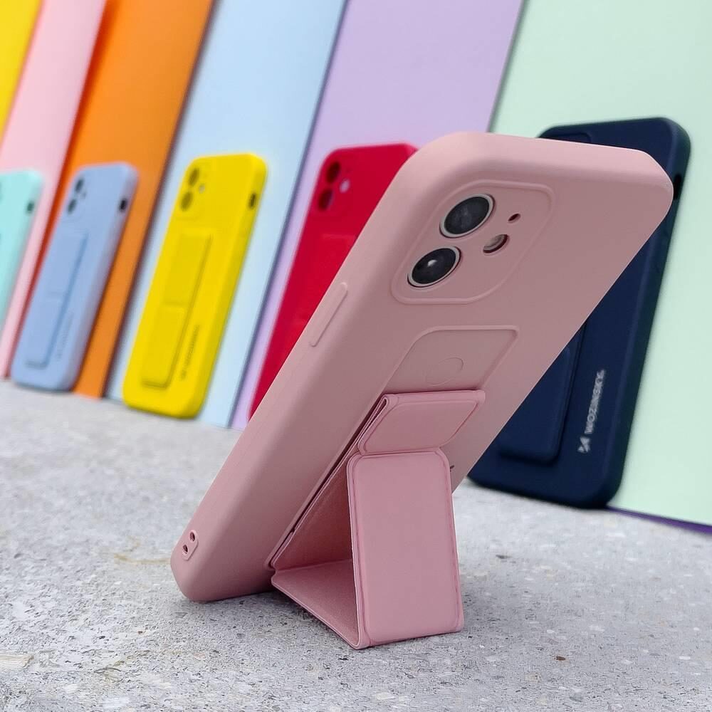 Wozinsky Kickstand Case silicone case with stand Samsung Galaxy A72 4G black - imagine 9