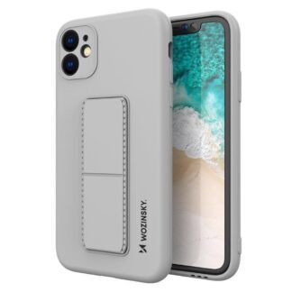 Wozinsky Kickstand Case silicone case with stand Samsung Galaxy A32 4G case gray