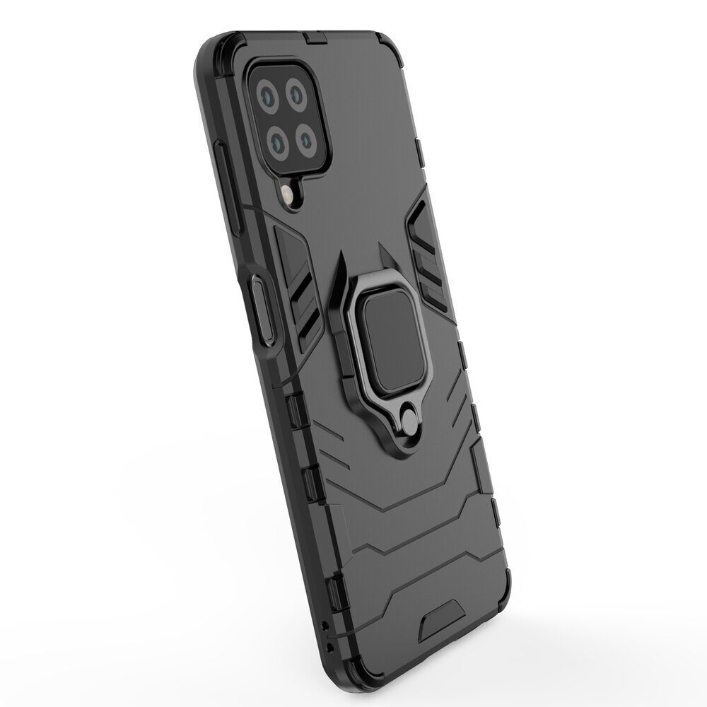 Ring Armor Case Kickstand Tough Rugged Cover for Samsung Galaxy A22 4G blue - imagine 7