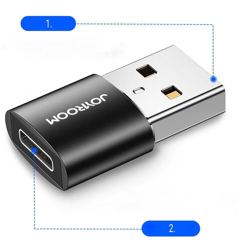 Joyroom adapter from USB Type C (female) to USB (male) 2 pcs. black (S-H152 Black) - imagine 8